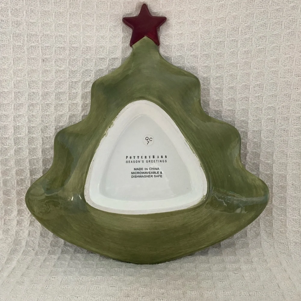 2003 Pottery Barn Season’s Greetings Candy Dish